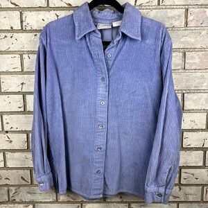 Blair | Purple Corduroy Button Up